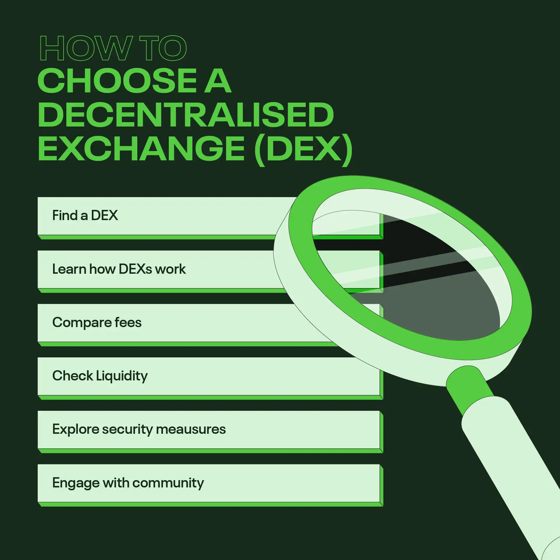 How to choose a decentralized exchange