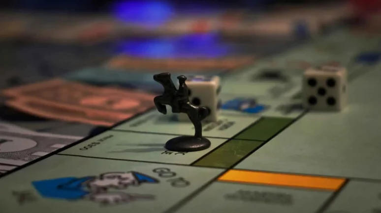 A monopoly board